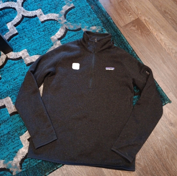 Patagonia 1/4 Zip Better Sweater Pullover Womens Sz M GrayFleece Pocket - Picture 4 of 6